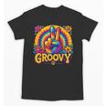 Peace Sign Groovy Vibes Costume Nostalgia Tie Dye Fashion Unisex T-Shirt