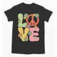 Peace Sign Love Groovy Vibes Costume Nostalgia 1980s Fashion Unisex T-Shirt