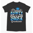 Proud Aunty Of 2024 College Graduate Family 24 Graduation Unisex T-Shirt