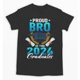 Proud Brother Of Two 2024 Graduates Twin Family Graduation Unisex T-Shirt
