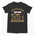 Proud Mom Of Two 2021 Graduates Twin Mama Graduation Leopard Unisex T-Shirt
