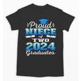 Proud Niece Of Two 2024 Graduate Class 2024 Graduation Unisex T-Shirt