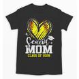 Proud Senior Mom Class Of 2026 Softball Graduation Heart Unisex T-Shirt