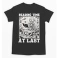 Reading Time At Last Book Lover Introvert Skeleton Reading Unisex T-Shirt Reading Time At Last Book Lover Introvert Skeleton Reading Unisex T-Shirt