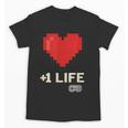 Retro Gamer 1 Life Pixel Heart – 8-Bit Gaming Nostalgia Unisex T-Shirt