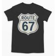 Retro Route 67 Highway Sign Vintage Road Nostalgia Unisex T-Shirt