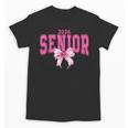 Retro Senior 2026 Class Of 2026 Coquette Pink Bow Graduation Unisex T-Shirt