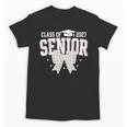 Retro Senior 2027 Girl Coquette Bow Class Of 2027 Graduation Unisex T-Shirt