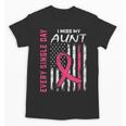 RIP Memorial In Memory Of Aunt Breast Cancer Awareness Flag Unisex T-Shirt