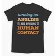 Running On Angling Social Introvert Humor Vintage Unisex T-Shirt Running On Angling Social Introvert Humor Vintage Unisex T-Shirt