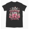 Senior 2026 Class Of 26 Coquette Pink Bow Graduation Cousin Unisex T-Shirt