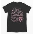 Senior 2026 Class Of 2026 Coquette Pink Bow Graduation Unisex T-Shirt