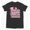 Senior 2026 Class Of 2026 Cute Coquette Pink Bow Graduation Unisex T-Shirt