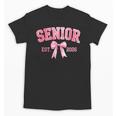 Senior 2026 Coquette Pink Bow Class Of 2026 Graduation Girls Unisex T-Shirt
