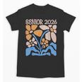 Senior 2026 Retro Groovy Flowers Graduation Unisex T-Shirt