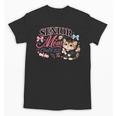 Senior Mom Class Of 2027 Cute Cat Graduation Pink Bows Girls Unisex T-Shirt