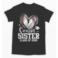 Senior Sister Class Of 2026 Baseball Graduation Heart Unisex T-Shirt