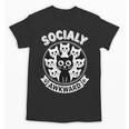 Socially Awkward Cute Introvert Cat Meme Anti-Social Club Unisex T-Shirt Socially Awkward Cute Introvert Cat Meme Anti-Social Club Unisex T-Shirt