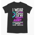 Teal & Purple In Memory Of My Aunt Suicide Prevention Unisex T-Shirt Teal & Purple In Memory Of My Aunt Suicide Prevention Unisex T-Shirt