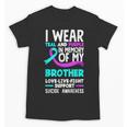 Teal & Purple In Memory Of My Brother Suicide Prevention Unisex T-Shirt