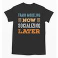 Train Modeling Now Minimal Socializing Introvert Vintage Unisex T-Shirt Train Modeling Now Minimal Socializing Introvert Vintage Unisex T-Shirt