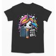 Unicorn Reading Book Reader Introvert Book Lover Humor Unisex T-Shirt