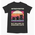Unique Art For Introverted Cat Fans -Adults Cat Humorous Introvert Small Unisex T-Shirt