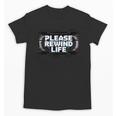 VHS Tape Rewind Glitch 90s Retro Nostalgia Please Rewind Unisex T-Shirt