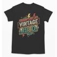 Vintage 1980 Retro Badge Decade Nostalgia Graphic Emblem Unisex T-Shirt