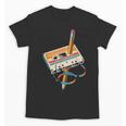 Vintage Cassette Tape And Pencil Nostalgia Party 70s 80s 90s Unisex T-Shirt