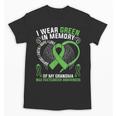 I Wear Green In Memory Of My Grandma Bile Duct Cancer Aware Unisex T-Shirt
