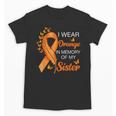 I Wear Orange In Memory Of My Sister Leukemia Awareness Unisex T-Shirt I Wear Orange In Memory Of My Sister Leukemia Awareness Unisex T-Shirt
