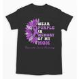 I Wear Purple In Memory Of My Mom Pancreatic Cancer Ribbon Unisex T-Shirt I Wear Purple In Memory Of My Mom Pancreatic Cancer Ribbon Unisex T-Shirt