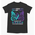 I Wear Teal And Purple In Memory Of My Boyfriend Unisex T-Shirt