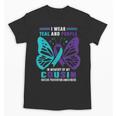 I Wear Teal And Purple In Memory Of My Cousin Unisex T-Shirt I Wear Teal And Purple In Memory Of My Cousin Unisex T-Shirt