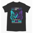 I Wear Teal And Purple In Memory Of My Mom Unisex T-Shirt