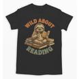 Wild About Reading Sloth Coffee Teacher Book Lover Unisex T-Shirt