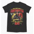 Woman Firefighter Aunt TiTi Auntie Black Graduation Unisex T-Shirt