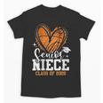 Women's Senior Niece Class Of 2026 Basketball Graduation Heart Unisex T-Shirt