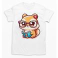 Adorable Book Lover Chipmunk With Reading Glasses Cute Premium Unisex T-Shirt