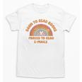 Born To Read Books Forced To Emails Vintage Retro Rainbow Unisex T-Shirt