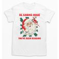 Christmas Bookish He Knows What You'Ve Been Reading Women Unisex T-Shirt