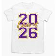 Class Of 2026 Graduation Varsity Purple And Yellow Letters Unisex T-Shirt