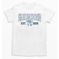 Class Of 2026 Senior 26 Coquette Bow Toile Preppy Graduation Unisex T-Shirt
