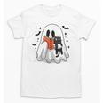 Cute Halloween Ghost Reading Book Unisex T-Shirt