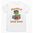 Cute Halloween Teacher Librarian Frankenstein Reading Books Unisex T-Shirt