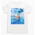 Frutiger Aero Aesthetic Tech Bubble Tea Boba Milktea Fishes Raglan Baseball Tee Unisex T-Shirt Frutiger Aero Aesthetic Tech Bubble Tea Boba Milktea Fishes Raglan Baseball Tee Unisex T-Shirt