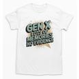 Gen X Lots Of Memories No Evidence Nostalgia Throwback Quote Premium Tri-Blend Unisex T-Shirt