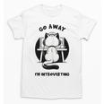 Go Away I'm Introverting Cat With Coffee Unisex T-Shirt Go Away I'm Introverting Cat With Coffee Unisex T-Shirt