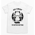 Go Away I'm Introverting Cat With Coffee Unisex T-Shirt Go Away I'm Introverting Cat With Coffee Unisex T-Shirt